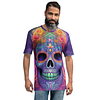 Bright Vibrant Sugar Skull Day Of The Dead All Over Print T-Shirt