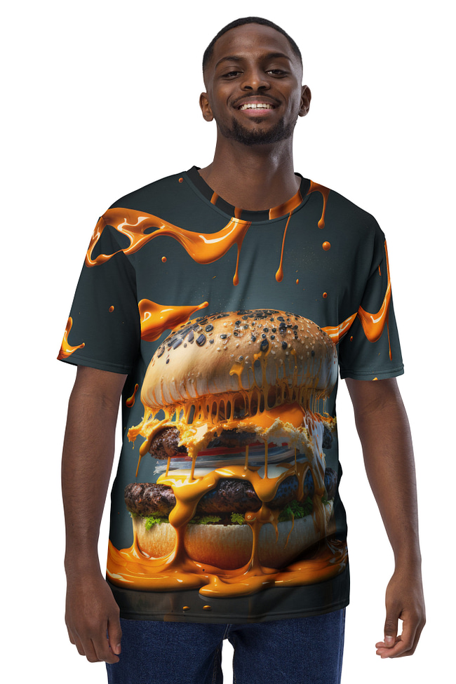 Tasky Burger All Over Print T-Shirt for Men Adn Women