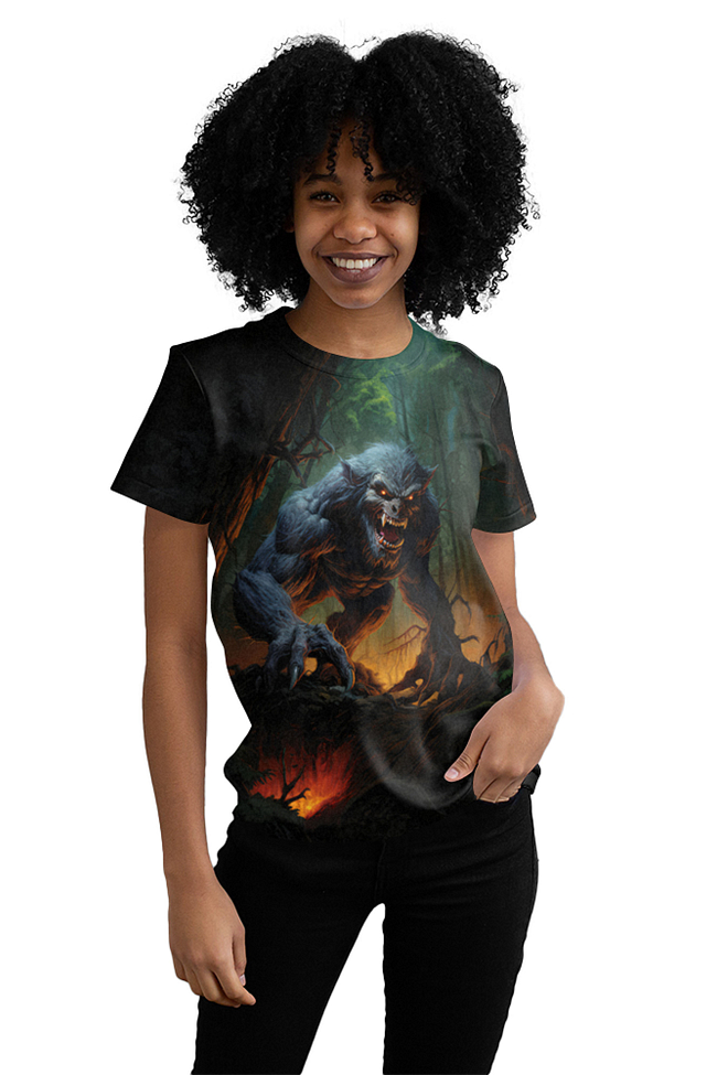 Werewolf Horror All Over Print T-Shirt