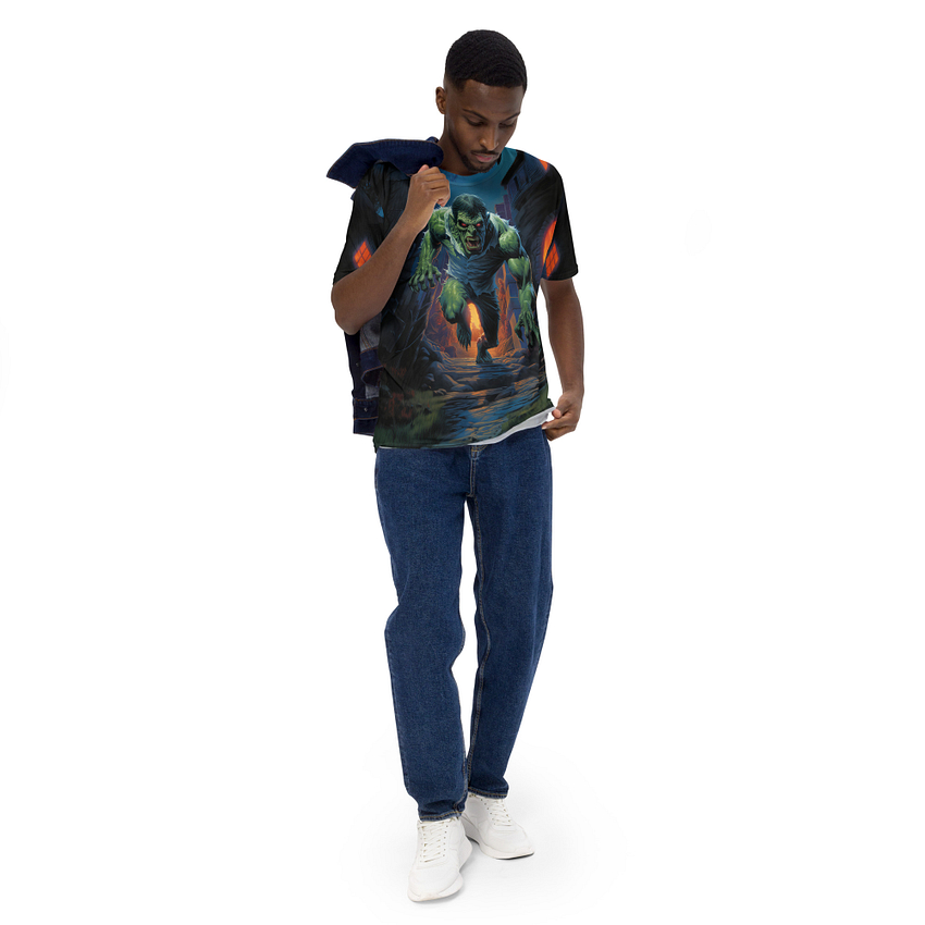 Green Monster Horror All Over Print T-Shirt