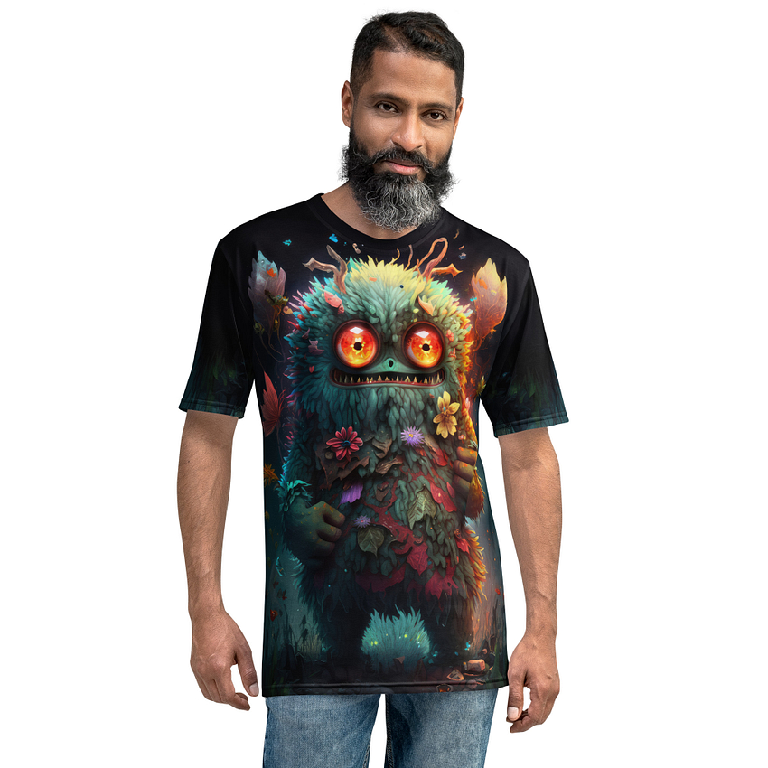 Cute Swamp Monster All Over Uni-Sex T-Shirt