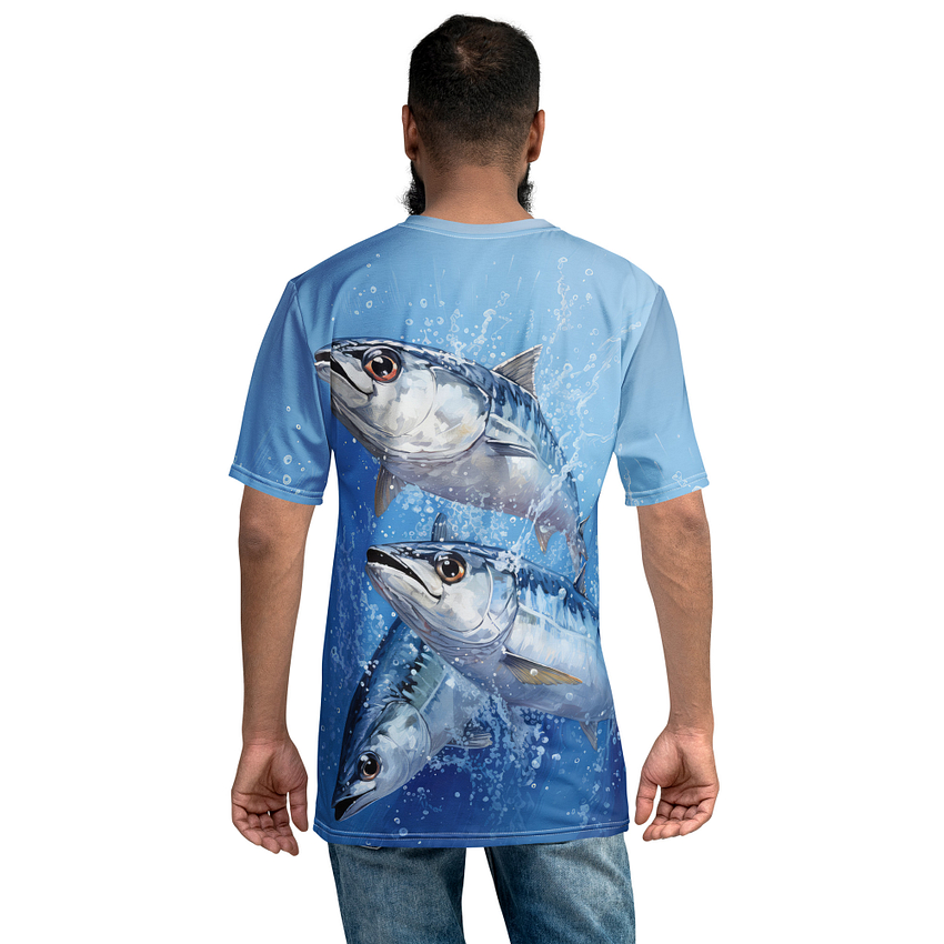 Fishing Fish Mackerel All Over Print Uni-Sex T-Shirt