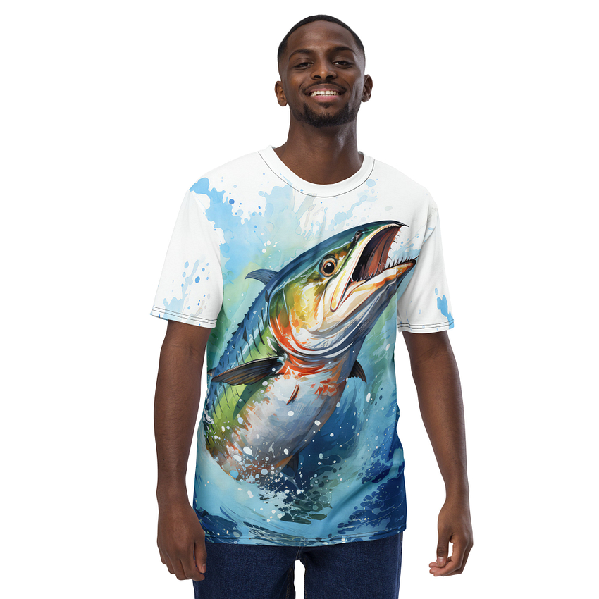 Fishing Fish Mackerel All Over Print Uni-Sex T-Shirt