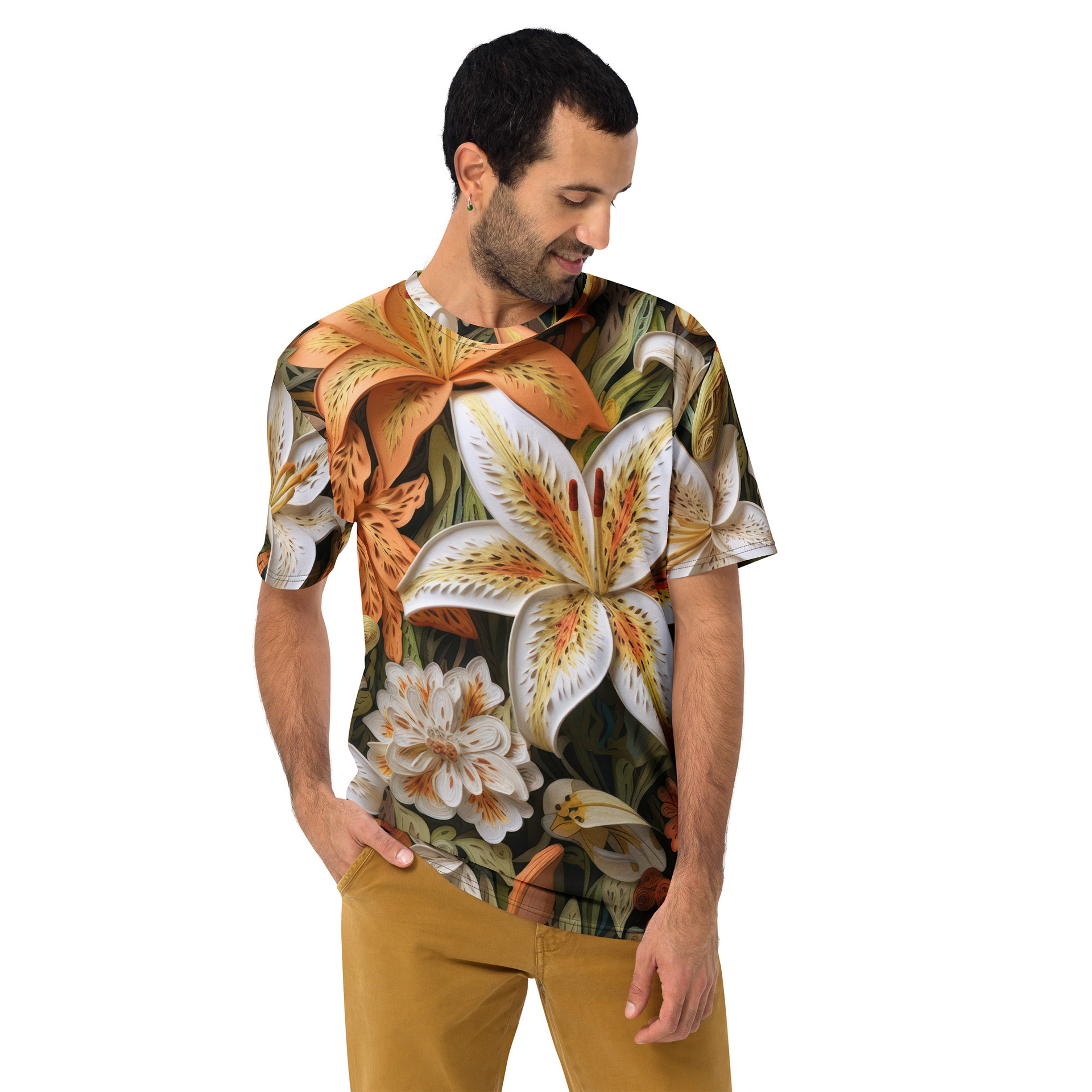 yellow Lilly Uni-Sex All Over Print T-Shirt